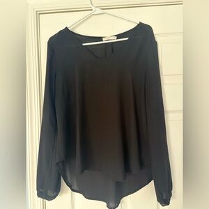 Black Sheer Top | lush | size M